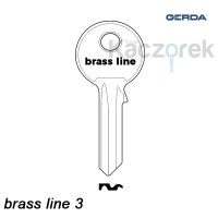 Gerda 003 - klucz surowy - brass line 3 - Z40